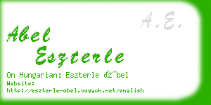 abel eszterle business card